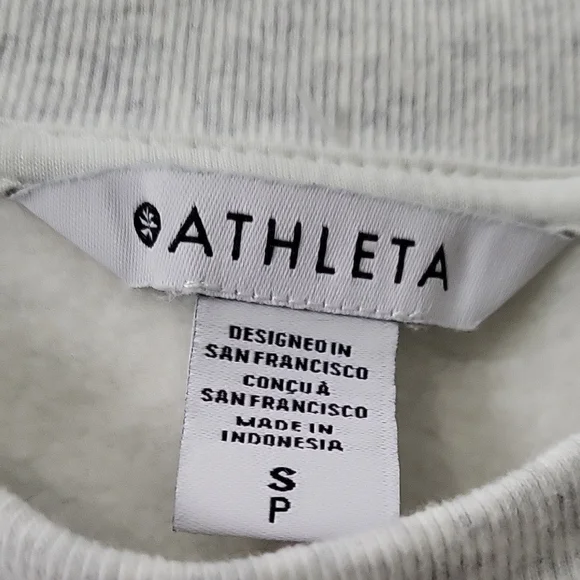 Athleta Power of She Crewneck Womens Sweater Light Gray Small - Picture 8 of 10